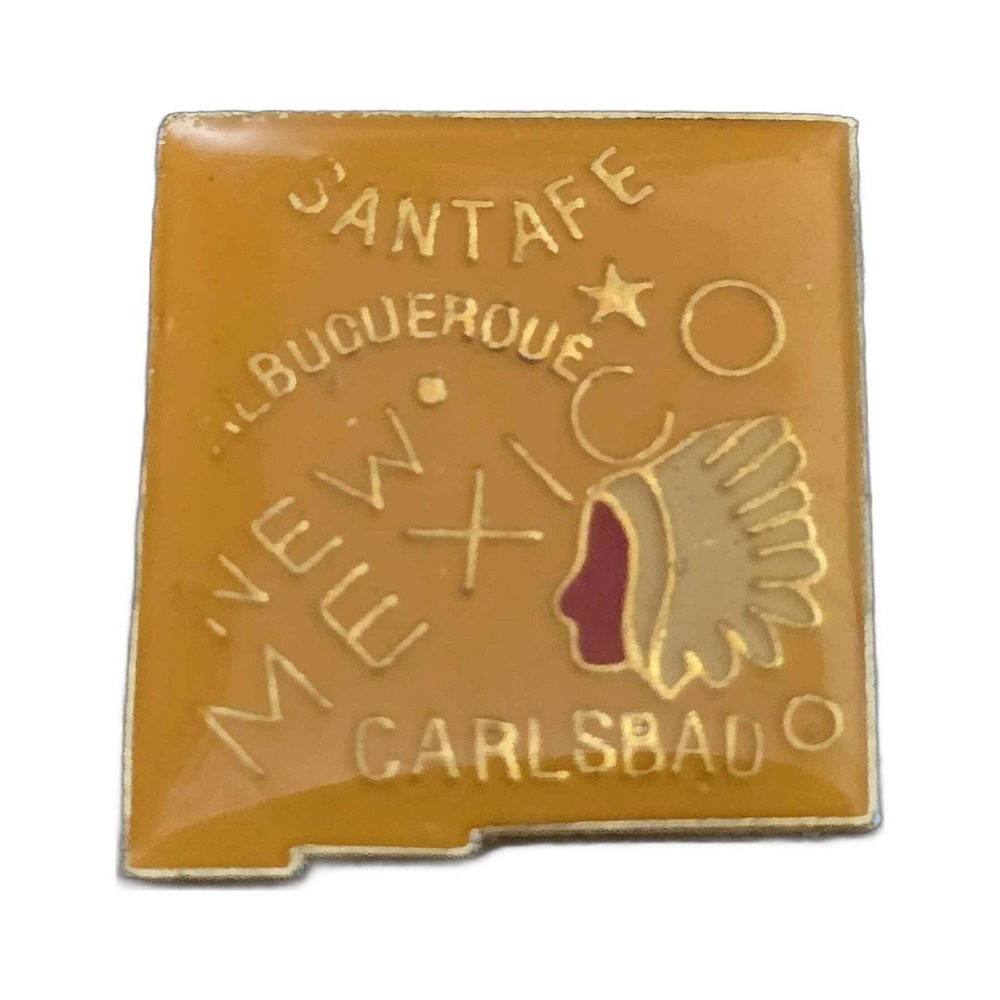 New Mexico State Souvenir Native American Chief Lapel Vest Hat Pin J10